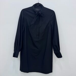 Club Monaco Elegant Black Shift Wool Blend Dress Sz 4